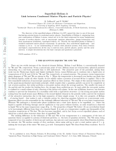 Superfluid Helium 3: Link between Condensed Matter Physics and