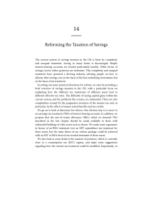 14. Reforming the taxation of savings