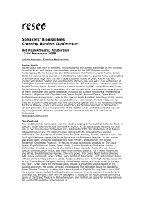 Speakers` Biographies Crossing Borders Conference