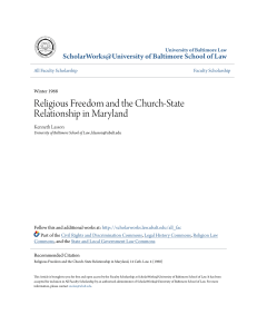 Religious Freedom and the Church