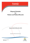 Disposal Schedule for Patient and Medical Records