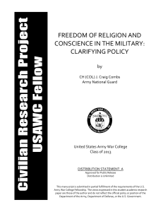 freedom of religion and conscience in the military