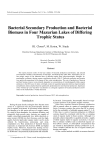 Bacterial Secondary Production and Bacterial Biomass in Four
