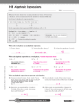 1-8 Algebraic Expressions