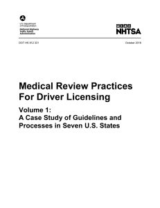 Medical Review Practices For Driver Licensing