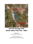 Cal Poly Geology Club Death Valley Field Trip