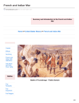 French and Indian War - Fairfield Public Schools