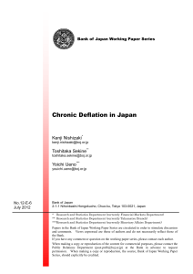 Chronic Deflation in Japan