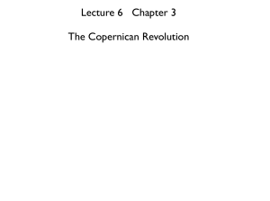 the copernican revolution - University of Florida Astronomy