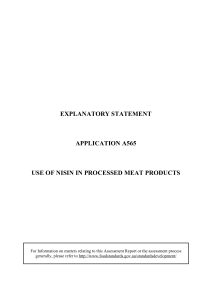 explanatory statement application a565 use of nisin in processed
