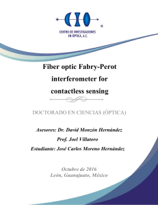 Fiber optic Fabry-Perot interferometer for