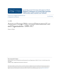 American Foreign Policy toward International Law and
