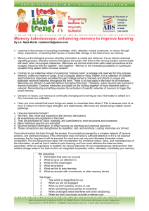 Memory kaleidoscope: enhancing memory to improve learning