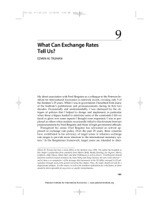 What Can Exchange Rates Tell Us?