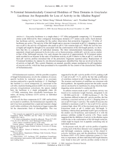 N-Terminal Intramolecularly Conserved Histidines of Three Domains