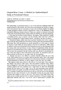 Gingival-Bone Count: A Method for Epidemiological