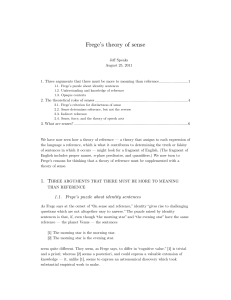 Frege`s theory of sense