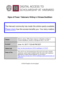Talismanic Writing in Chinese Buddhism
