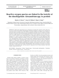Reactive oxygen species are linked to the toxicity of the