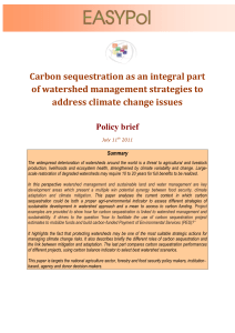 Carbon sequestration as an integral part of watershed management