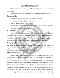 geomorphology - About Manidhaneyam