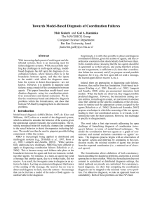 Towards Model-Based Diagnosis of Coordination Failures