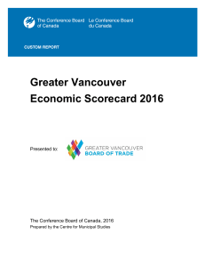 Greater Vancouver Economic Scorecard 2016