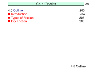 Ch. 4: Friction