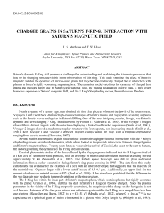 charged grains in saturn`s f-ring: interaction with