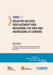 DISASTER-RELATED DISpLACEMENT RISK