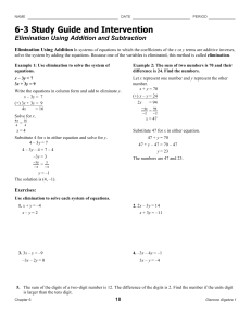 6-3 Study Guide and Intervention(continued)