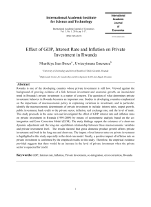 Effect of GDP, Interest Rate and Inflation on Private Investment in