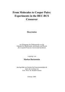 From Molecules to Cooper Pairs: Experiments in the BEC