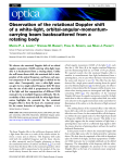 Observation of the rotational Doppler shift of a white