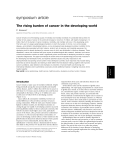 The rising burden of cancer in the developing world