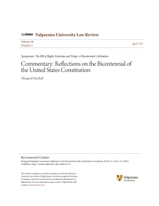 Reflections on the Bicentennial of the United States Constitution