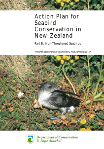 Action Plan for Seabird Conservation in New Zealand Part B: Non