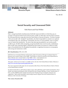 Social Security and Unsecured Debt