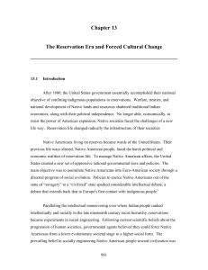 Chapter 13 The Reservation Era and Forced Cultural Change