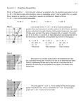 Lesson 11 Graphing Inequalities - Math-U-See