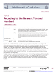 Rounding to the Nearest Ten and Hundred