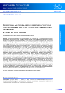 compositional and thermal differences between lithospheric and