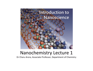 Nanochemistry Lecture 1