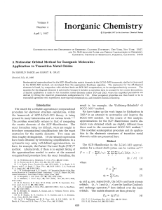 A molecular orbital method for inorganic molecules: application to