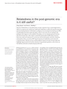 Relatedness in the post-genomic era: is it still