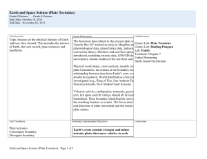 Earth and Space Science (Plate Tectonics)