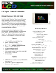 5.6” Open Frame LCD Monitor Model Number: OF-5.6-VGA