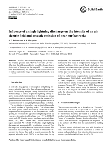 Influence of a single lightning discharge on the intensity