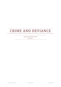 crime and deviance - Bishop Stopford`s School
