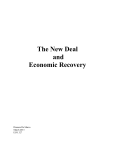 The New Deal and Economic Recovery